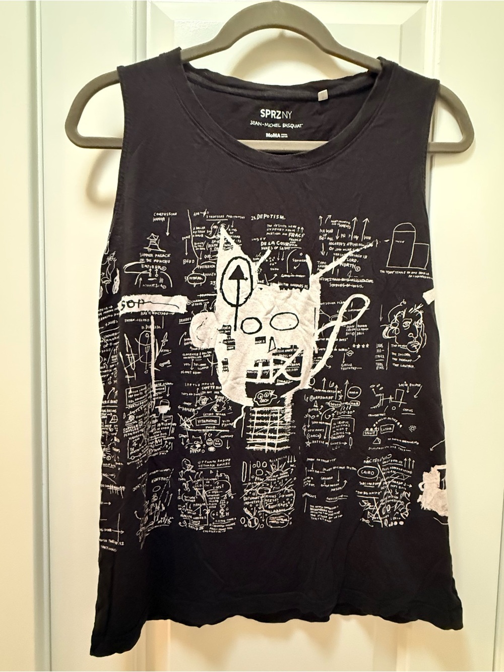 Uniqlo SPRZ NY Jean-Michel Basquiat Black Graphic Tank